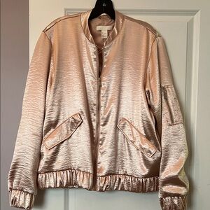 Satin Bomber Jacket - Pink